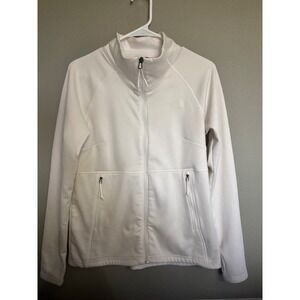 The North Face Fleece Jacket Womens Medium Cream White  Full Zip Mock Neck
